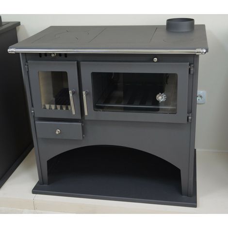 Holzkochherd 10 kW Ofen Festbrennstoffkocher Kochplatten BImSchV2 (1/4)