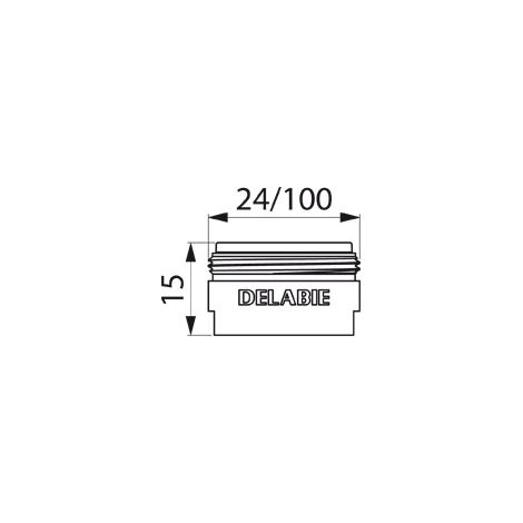 Interruptor de caudal ajustable DELABIE M24/100 - Juego de 2 - 922024.2P (1/2)