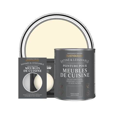 Peinture pour Meubles de Cuisine, Finition Satinée - Crème Fouettée (1/3)
