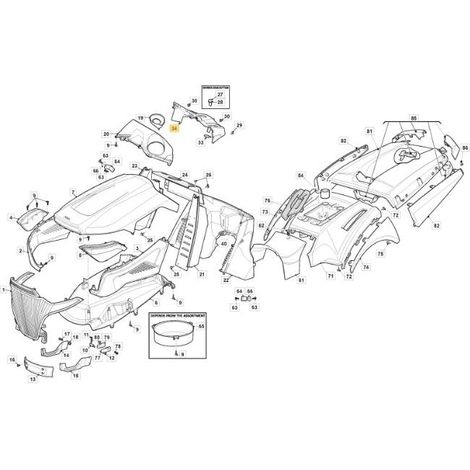 ARMATURENBRETT-KIT TX GRAU NCS8000N S/C (FTI) ORIGINAL STIGA - 325120263/0