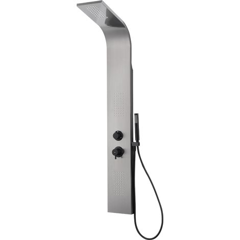 Essebagno Esseflat mechanische Duschkonsole in Metallic-Grau