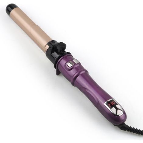 Fer A Boucler Automatique ，Boucleur Automatique, Boucleur A Cheveux Automatique, Revêtement Céramique, 28mm, 100-220℃, Boucles Parfaites (Violet) (1/5)