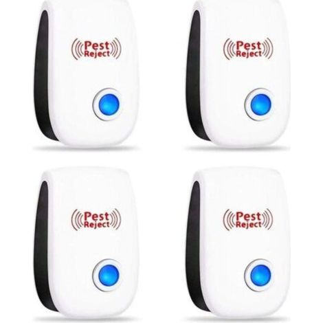 Ultrasonic Pest Repeller Rodent Insect Repellent, Mosquito Repellent, Electric Fly Repellent Indoor Mouse Repellent, Mosquito, Cockroach, Ant, Spider, 100% Harmless (4 Pack) --TRIMEC (1/5)