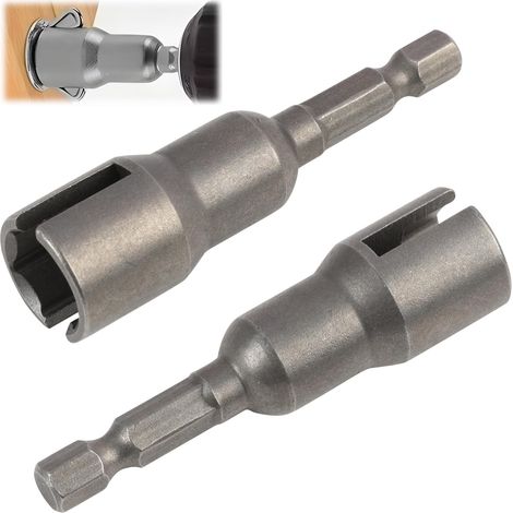 2Pcs Tournevis À Écrou À Oreilles, Outil De Douille En Acier Pour Écrous De Panneau, Vis À Œillet, Crochets En C Et Q - Outil Pratique Pour Installation Rapide, Écrou À Tige Hexagonale (1/5)