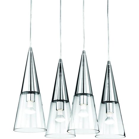 Suspension Laconi: Structure en Verre, Argent (1/3)