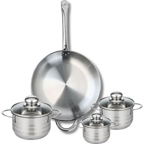 Ensemble de 1 Poêle de cuisson 32 cm et 3 faitouts 12, 14 et 16 cm Elo Profi Brillant (1/5)