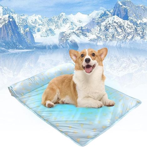 Tapis rafraîchissant pour animaux, avec coussin, portable et lavable, tapis auto-rafraîchissant pour chiens et chats, coussin rafraîchissant respirant pour l'été (1/5)