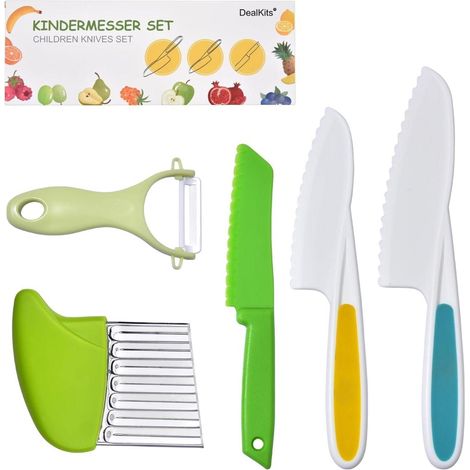 5-teiliges Kindermesser Set für Obst und Gemüse  Sicherheits-Küchenmesser für (1/5)