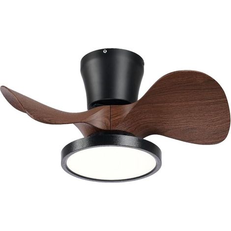 Ventilateur de plafond silencieux avec lumière LED 22 pouces (environ 55,9 cm) grand volume d'air télécommande adapté à la cuisine chambre salle à manger terrasse (1/4)