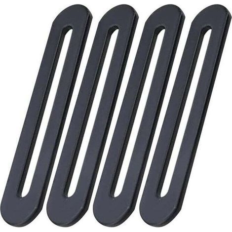 Pattes de Fixations 155 x 19mm Patte de Fixation Noir en Acier Inoxydable Pattes D'assemblage pour Réparation Connexion Fixations Meubles 4PCS (4, 15519mm) (1/5)
