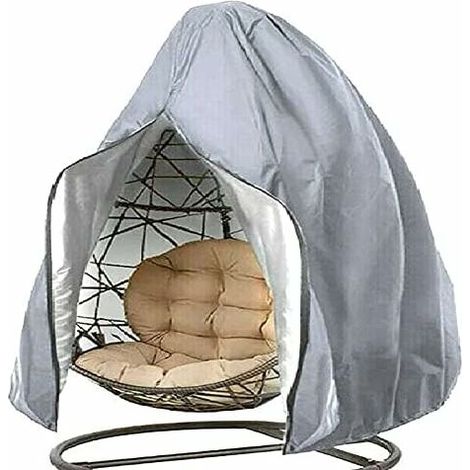 Patio Hanging Egg Chair Cover Double Egg Chair Cover Waterproof Veranda Patio Coccon Egg Chair Garden Furniture Cover with Drawstring (1/5)