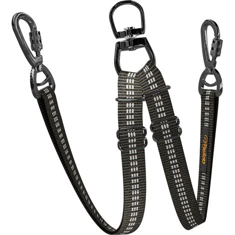 Laisse Double réfléchissante Anti-nœuds pour Chien - Double poignée Robuste - Laisse de Dressage pour Chiens de Petite, Moyenne et Grande Taille (1/5)