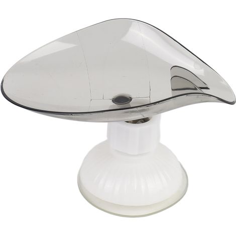 Porte-savon de salle de bain avec évacuation, fixation solide, hauteur réglable, ventouse, boîte à éponge pour cuisine, fil d'acier, boule grise (1/5)