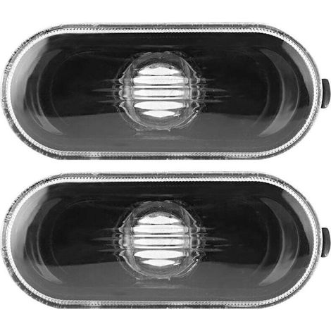 Voyant d'avertissement de clignotant de marqueur latéral de voiture de 2 pièces avec couvercle de lampe noir convient pour Bora/Golf 4/MK4 (1/4)