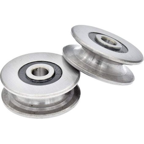 Poulie en acier inoxydable 250 kg – Roulements à billes – Rainure U profonde 8 mm – Pour systèmes de levage industriels (1/3)