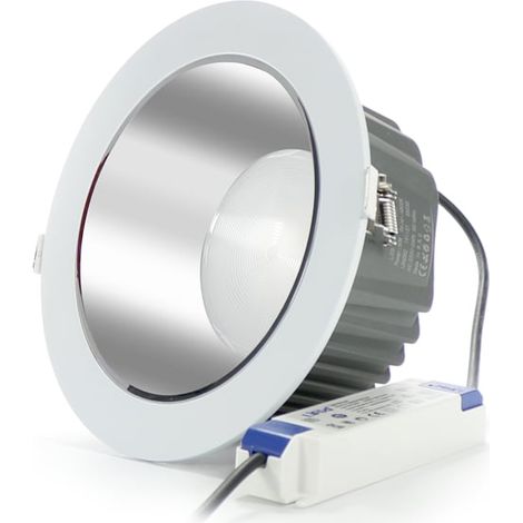 IluminaShop - Foco Downlight LED Silver 50W Chip Osram UGR17 Driver LIFUD  Blanco Neutro 4500K (1/2)