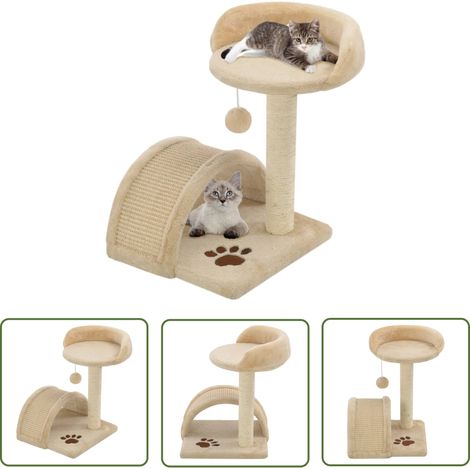 Furniture Limited - Arbre à chat avec griffoir en sisal 40 cm Bei (1/5)