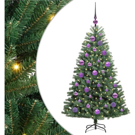 vidaXL Albero di Natale Artificiale con Rami Pieghevoli Verde 120 cm (1/5)