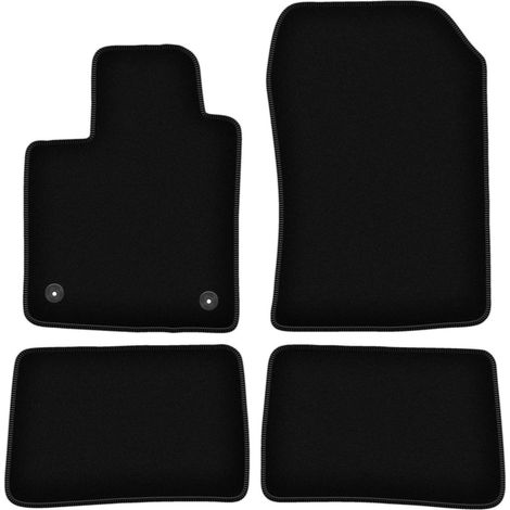 Schwarze Velours-Fußmatten BASIC für: Renault Twingo II Schrägheck (2007-2014) (1/5)