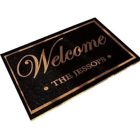 Tapis de porte Chat en noix de coco 60x40cm  [Ultra résistant et antidérapant]  Tapis de porte amusant en noix de coco pour l'intérieur et l'extérieur. Tapis d'entrée  Tapis de porte humoristique (1/5)