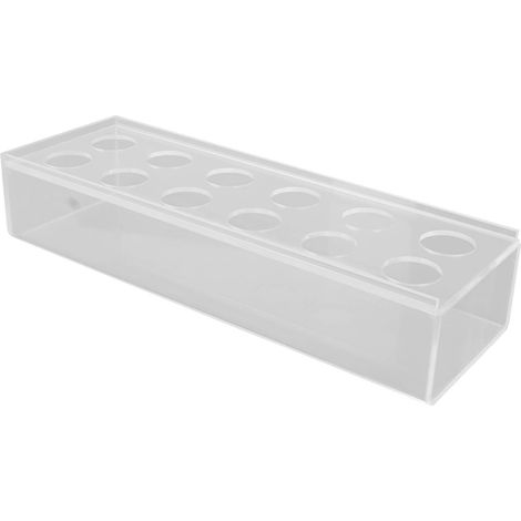 Clear Acrylic Flower Vase, Multi-Hole, Long and Elegant, Rectangular, for Wedding, Home, Dining Table Decoration, Photo Prop (1/5)