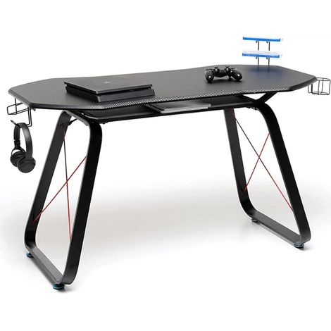 Gaming Schreibtisch schwarz 146x65x89