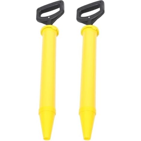 Ensemble de 2 outils manuels pour jointoiement de ciment, outil de scellement rond ABS, pour le remplissage et le jointoiement de joints, jaune, convient aux projets professionnels et au bricolage. (1/5)