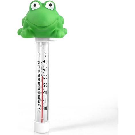 Thermomètre de piscine flottant, facile à lire, incassable, pour piscine extérieure et intérieure, grenouille