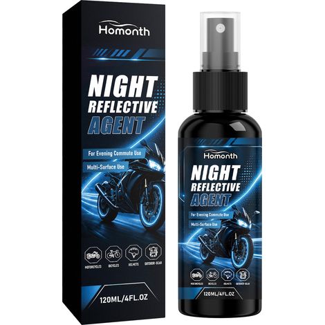 Spray réfléchissant de nuit HOMONTH pour vélos, portable, à séchage rapide, pour la reconnaissance des graffitis, 120 ml (1/5)