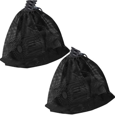 Confezione da 2 sacchetti filtro per pompa da laghetto (12,2" x 15,9"), neri, grandi sacchetti filtro per laghetti esterni (2 pezzi - 12,2" x 15,9")