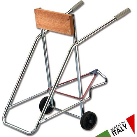 Carrello con ruote portamotore e portaserbatoio