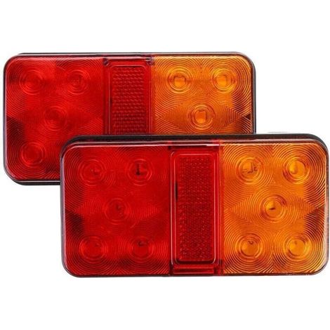 YMYNY 2Pcs Feux Arrières LED 12V Feux de Frein Multifonctionnel Feux Remorque LED Universel