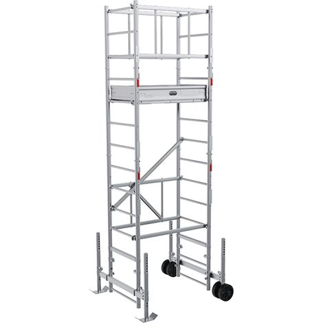 Trabattello paesaggistico - 1 piattaforma - Altezza massima di lavoro 4,35 m - Lunghezza piattaforma 1.90m - ME200-TH
