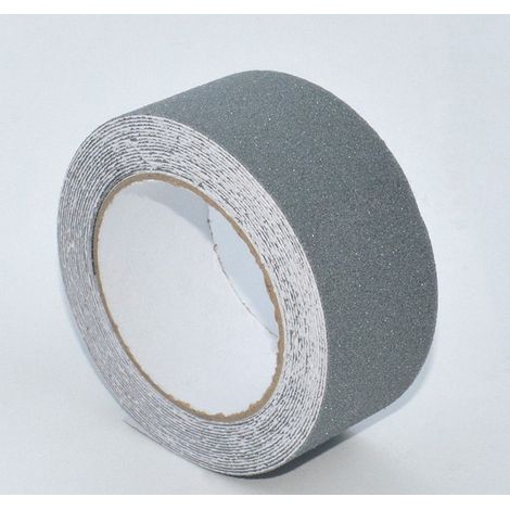Cinta antideslizante - 50 mm x 10 metros, fuerte adherencia e impermeable, apta para escaleras y baldosas (gris, 1 rollo). (1/4)