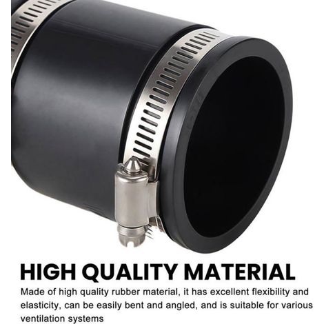1PC Manchon Caoutchouc Flexible 100mm Raccord 2 Colliers Acier PVC Lumiryn (1/5)