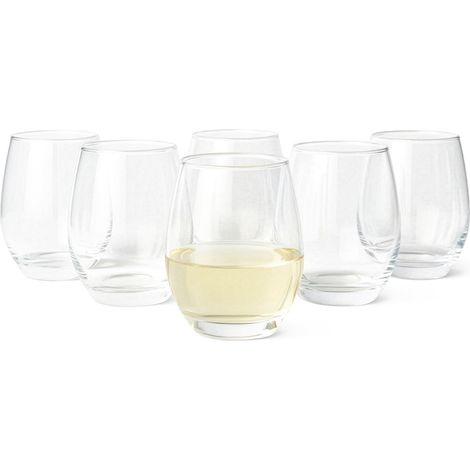 Verres à Vin Blanc Sans Pied, Lot de 6 Pièces, 41,4cl, Compatible Lave-Vaisselle (1/5)