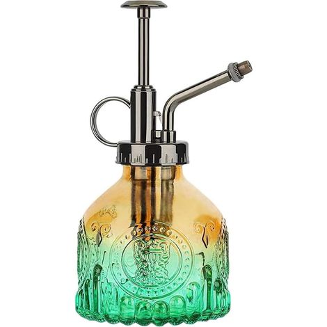 APEX Vaporisateur d'arrosage en verre pour plantes, arrosoir rétro de 16,3 cm, buse à haute atomisation, étanche (dégradé jaune-bleu) (1/5)