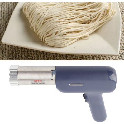 Presse à nouilles électrique en acier inoxydable 304, machine à nouilles portable sans fil, petit pistolet presse-nouilles domestique, nouilles, nouilles Hele, saucisses, bleu (1/5)