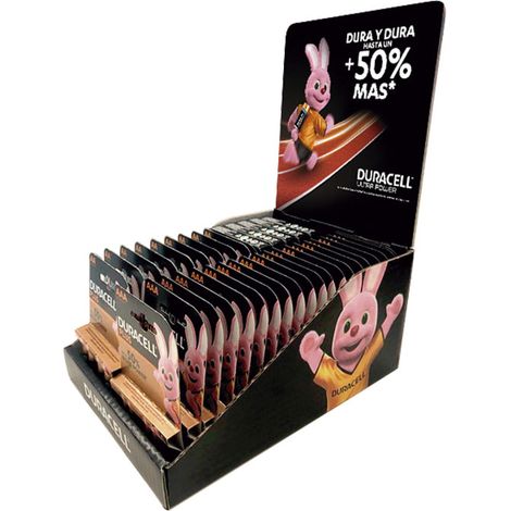 DURACELL EXPOSITOR 40 BLISTER (20 X4. AAA + 20 X4. AA)=IBAMJ17 (1/2)