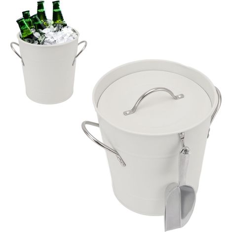 Runder Weißweinkühler mit Eisschaufel und Eisbehälter (1/5)