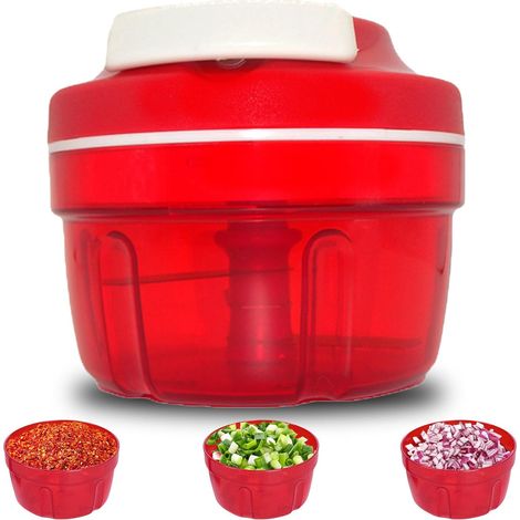 Picadora de cebolla: cortadora de verduras manual con cable para el hogar, picadora de verduras, picadora de carne, batidora, accesorios de cocina (1/5)