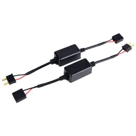 Decodificador de faros LED, 2 piezas Decodificador de faros LED para coche Radio Audio Filtro de cancelación de errores y antiinterferencias para H7