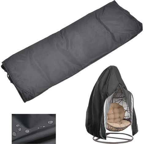 Housse de protection imperméable et anti-poussière avec fermeture éclair pour balancelle d'extérieur et fauteuil suspendu. (1/5)