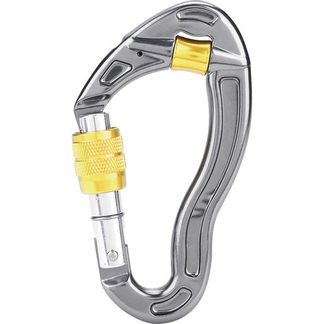 Mousqueton à vis 25KN pour escalade, travaux en hauteur et secours (Couleur Jaune) (1/5)