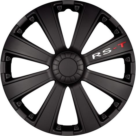Enjoliveurs RACING 4 pièces 13'' – RA13RRSE – Noir ABS – Finition double couche pour style sportif – Polaire (1/2)