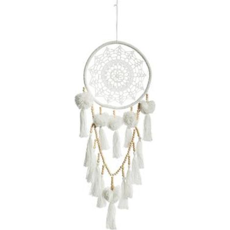 Attrape Rêves en Polyester "Été" 56cm Blanc