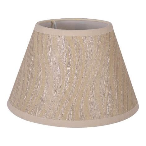 Pantalla helvia redondo cónico liso con encaje e27 al.15xd.25cm beije