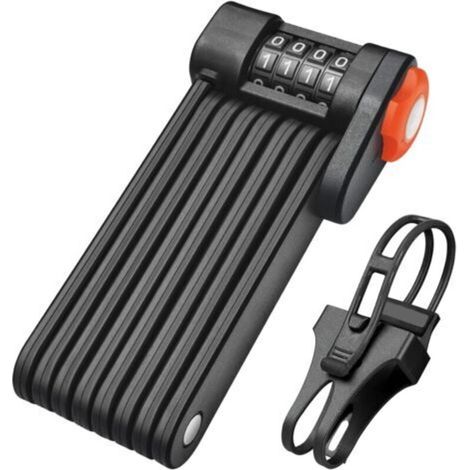 Foldable Lock with Holder, 4-Digit Combination Lock for Bicycle in Hardened Steel, Length 85 cm (1/5)