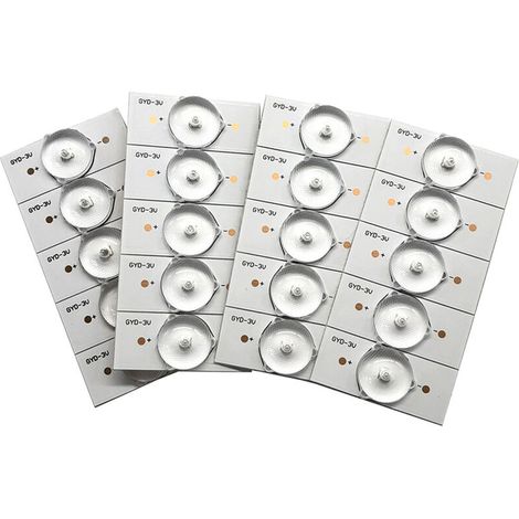 20PCS 3V SMD Lampe Perles avec Filtre à Lentille Optique pour 32-65 LED TV Réparation LED Strip Light Parts Accessoires, 20pcs (1/5)