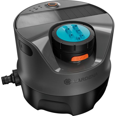 Gardena Sprinklersystem - Unité d'arrosage AquaPrecise, hors sol, Bluetooth, alimentée par énergie solaire et USB 16000-29